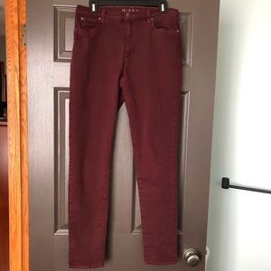 3/$25 Burgundy skinny jeans, size 10